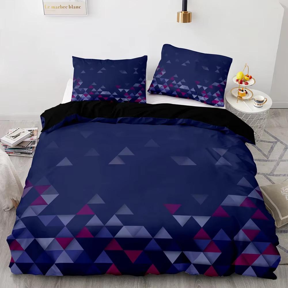 Geometric Pattern Down Comforter Set Bedding Set 3-piece Coverlet Set