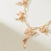 Exquisite Bowknot Fringe Pendant Necklace For Women Bohemian Trendy Party Jewelry Gift Elegant Collarbone Chain