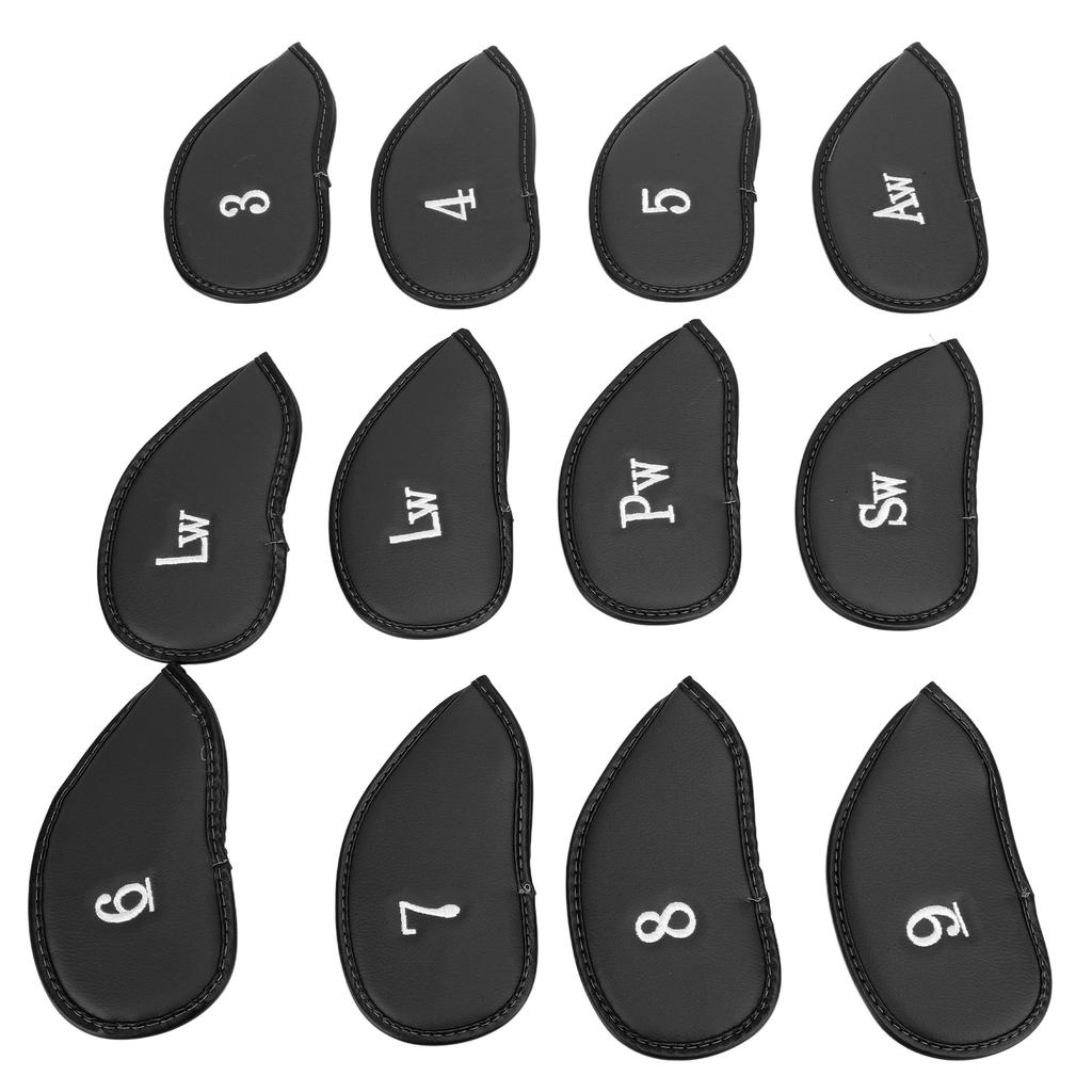 12Pcs Golf Iron Covers Set with Numbers Soft Protective Golf Head Cover Protective Headcover for