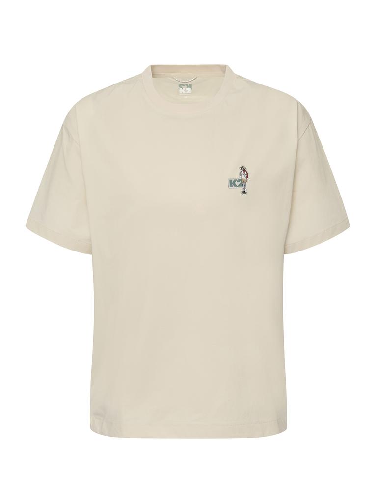 K2 Ola Woven Short Sleeve Round Neck W_Oatmeal