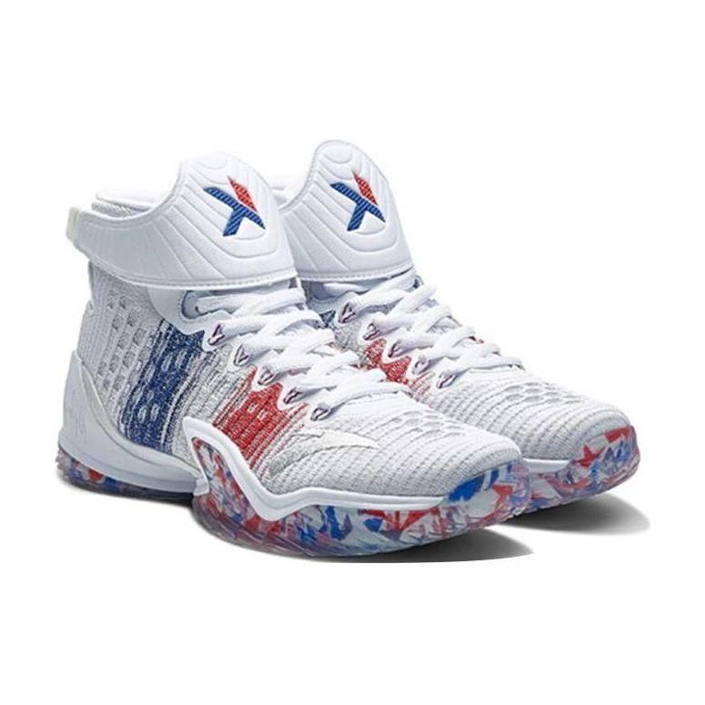 Anta KT3 Money Ball Performance Shock Absorption Breathable High-Top Basketball Shoes Men Basketball Shoes White Blue Red 11811102-9