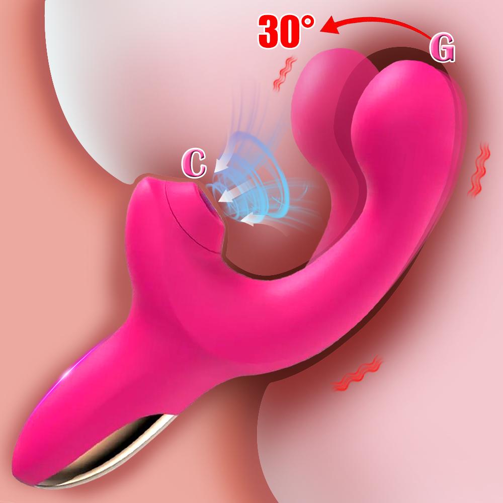 G Spot Vibrator Clit Sucking Toy Dildo Adult Sex Toys Clitoral Stimulator Vibrating Finger Massager Dildos for Women Female Masturbation Adult Goods