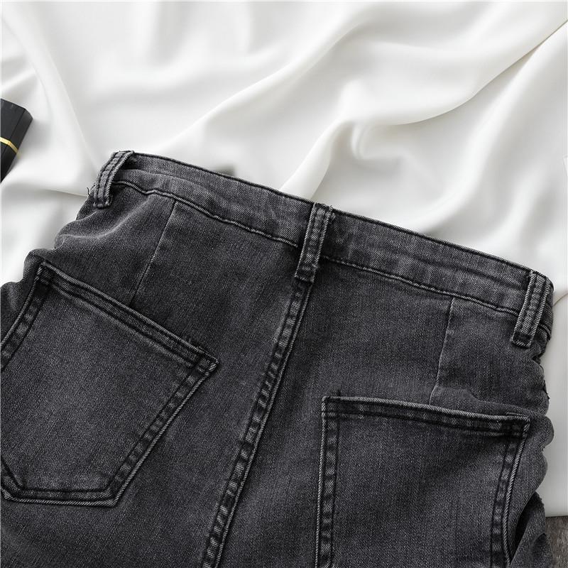 Skinny Fashionable and Versatile Stretch High-waisted Denim Shorts Female Summer Slim Drawstring Design Sense of Wide-legged Pants A Word Pants