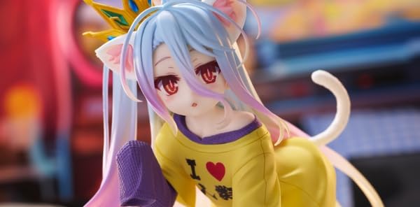 

No Game No Life Desktop Cute Figure Shiro ~Cat Ear T-Shirt Ver.~ 1 Type, Approx. 13cm