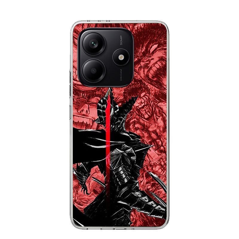 Black White G-Guts B-Berserks Phone Case For Xiaomi Redmi Note 15 14 13 12S 12 Pro Plus 11S 11E 11 11T 10S 10 Art Soft Pattern C