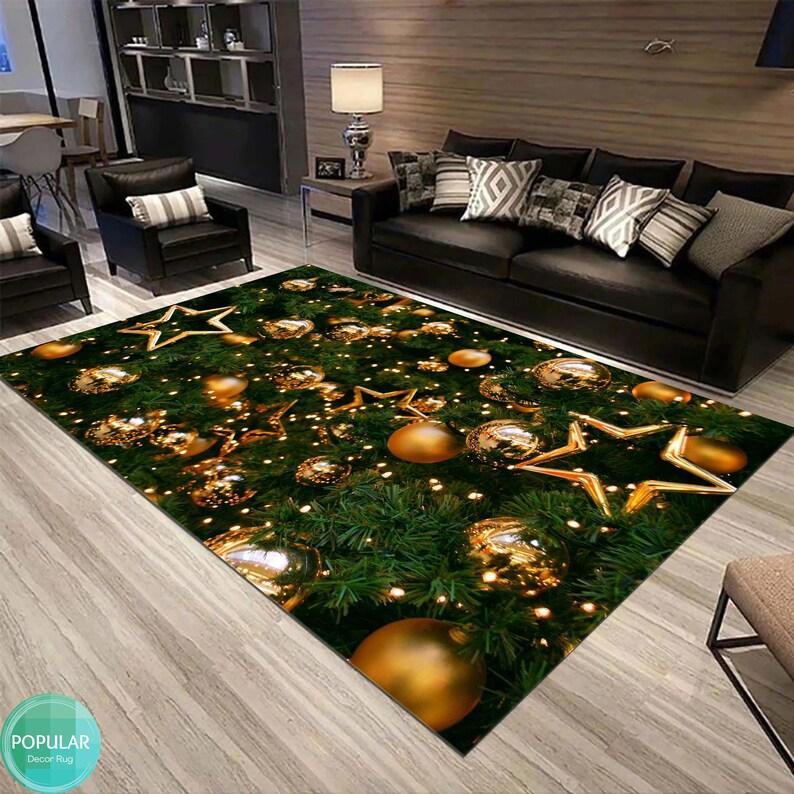 

Christmas Decorative Ball Pattern Carpet Entrance Doormat Non-slip Living Room Kitchen Bedroom Decor Rug Floor Mats Home Decor 120*160cm