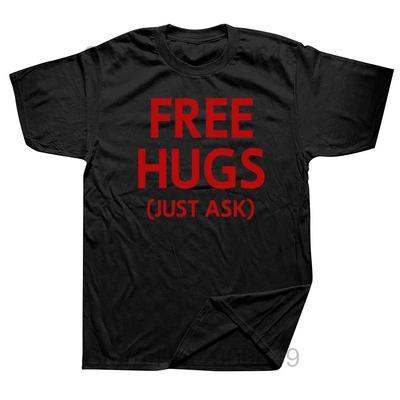 2026 Sommer Lustiges Sarkastisches Grafik-T-Shirt Kostenlose Umarmungen Einfach Fragen Aufdruck Y2k Kurzarm Streetwear Perfektes Geburtstagsgeschenk T-Shirt
