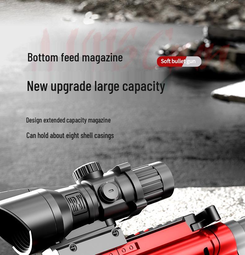 M416 Soft Bullet Manual Bolt Action Toy Gun for Kids - Shell Ejecting Simulation Assault Rifle for Boys