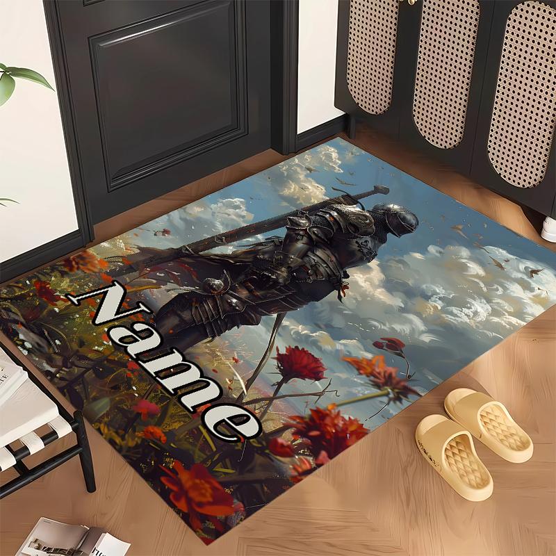 medieval knight (1) Personalized name Office Carpet Stylish Decor for Living Room Bedroom Kitchen