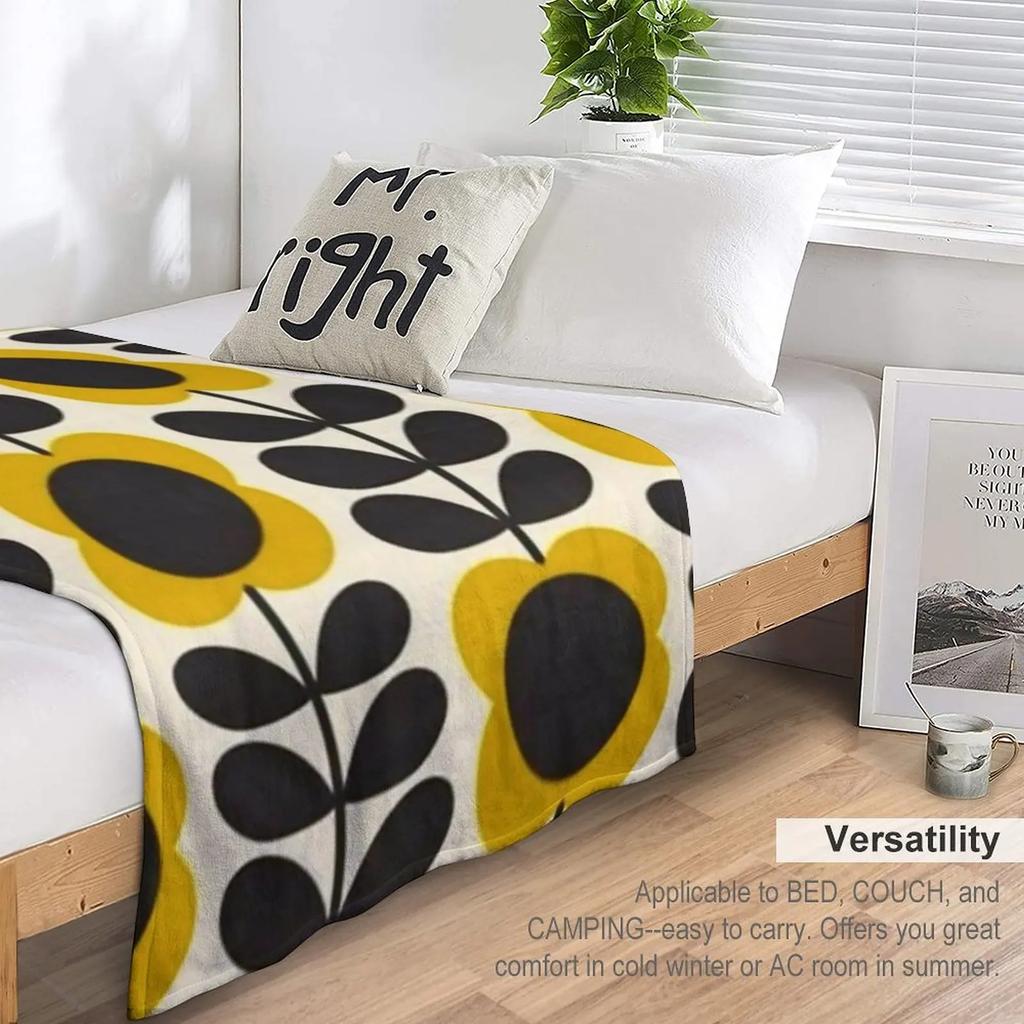 Orla Kiely Multi Stem Flowers,kiely Pattern,orla Kiely Design Throw Blanket Blanket Luxury Sofas
