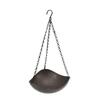 Retro Style Wood Grain Bird Feeders Thickened Iron Chains Open Bowl-shaped Hanging Bird Bath S Hooks Plastic