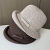 Simple Knot Knitted Top Hat Japanese Casual Versatile Travel Visor Hat Women Spring and Summer Crimping Basin Hat