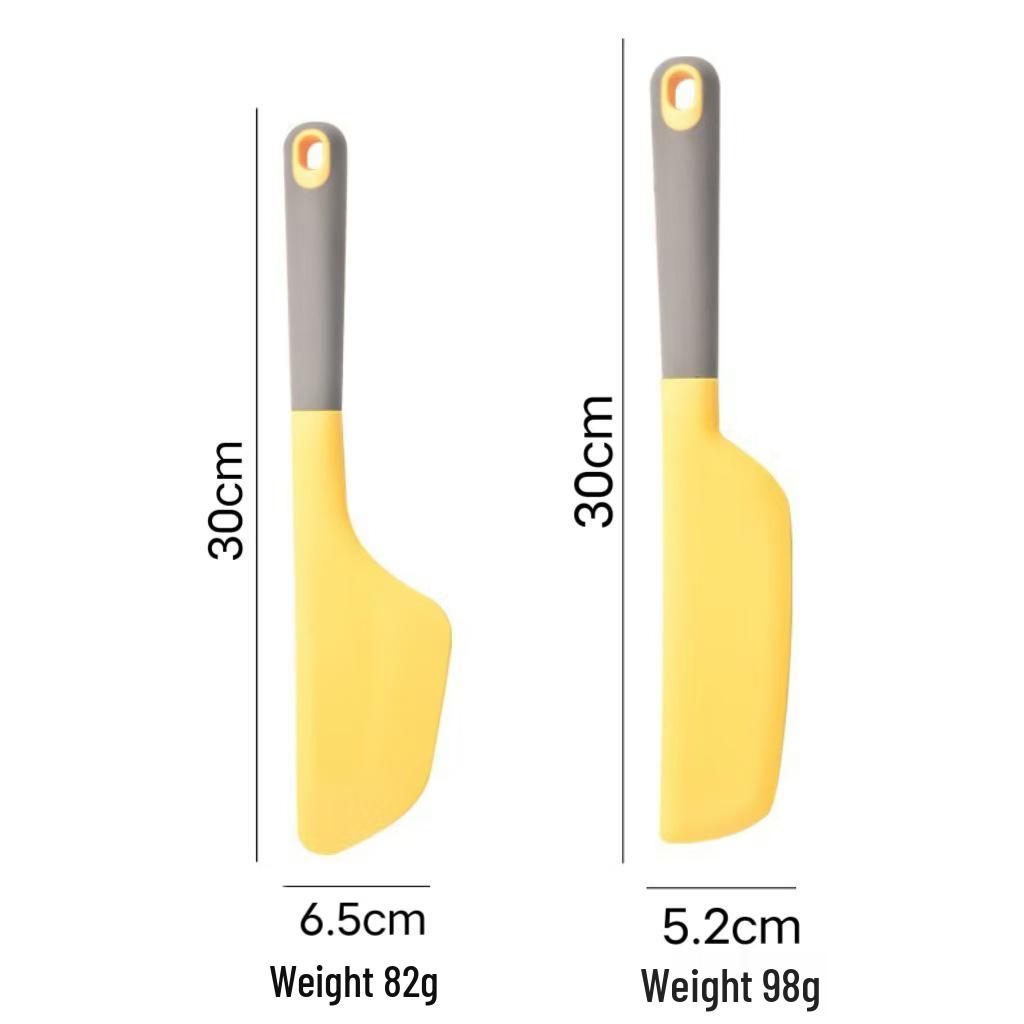 Long-Handle Silicone Spatula: Large, High-Temperature Resistant, Perfect for Mixing, Spreading, and Baking.