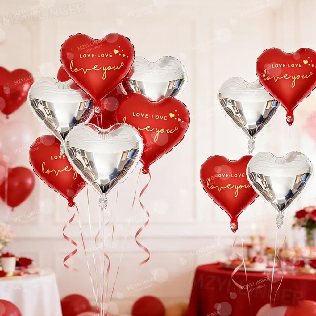 18 inch "love you" love balloon, Valentine's Day wedding anniversary decoration, birthday theme party atmosphere decoration