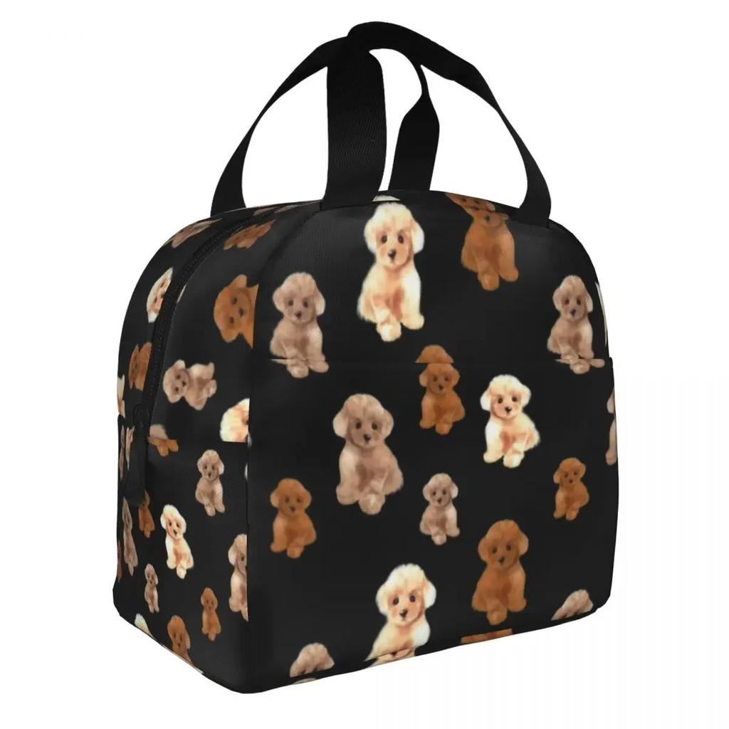 Čajová pudlička Pes Přenosný obědový box pro ženy Multifunkční Milovník domácích mazlíčků Termo chladicí taška na jídlo Izolovaná obědová taška Kancelářská práce