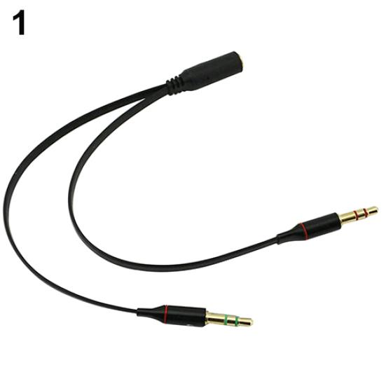 3.5mm AUX Audio Mic kabel splittera słuchawki adapter do słuchawek żeński na 2 męskie