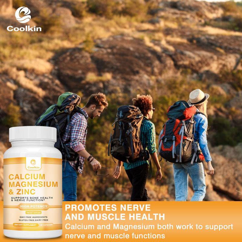 Coolkin contains calcium, zinc, and magnesium, beneficial for bone, nerve, and emotional health; easily absorbed formula.