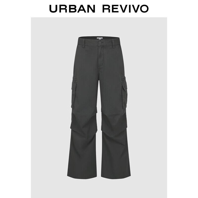 Men s Pleated Wide-Leg Cargo Pants 34