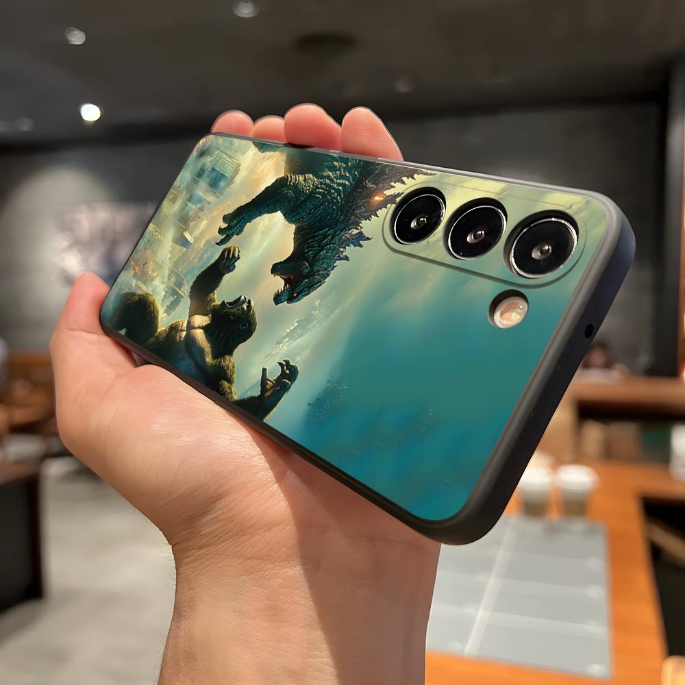 G-GodzillaSE M-Monster Phone Case For Samsung A56 A36 A26 A16 A15 A25 A35 A55 A14 A34 A24 A54 Black Soft Shell