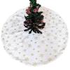 Faux Fur Christmas Tree Skirt White Furry Christmas Tree Skirt Thick Soft Plush Rug for Winter Holiday Xmas Party Decoration