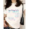 European Sizes GROW UP 3D Letter Print T-Shirt – Women’s Casual Crew Neck Tee, Comfortable & Versatile for Home, Leisure, Fashion, Commuting