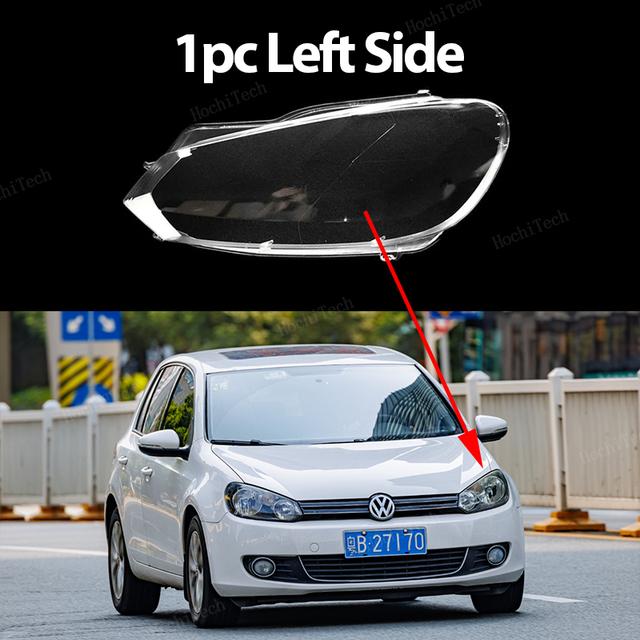 Capas de lente de farol dianteiro de carro para Volkswagen VW Golf 6 MK6 GTI R 2010-2014 Abajur transparente Concha de farol