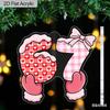 2D Flat 67 Number Acrylic Couple Symbol Decoration Sign, Valentine's Day Gift, Suitable for Wall Decoration, Porch, Room, Villa, Accents Home, Hallway