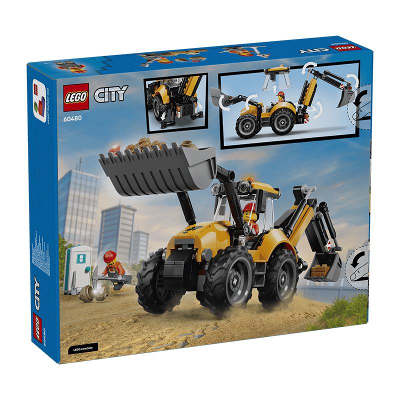 LEGO 60480 City Yellow Backhoe Loader