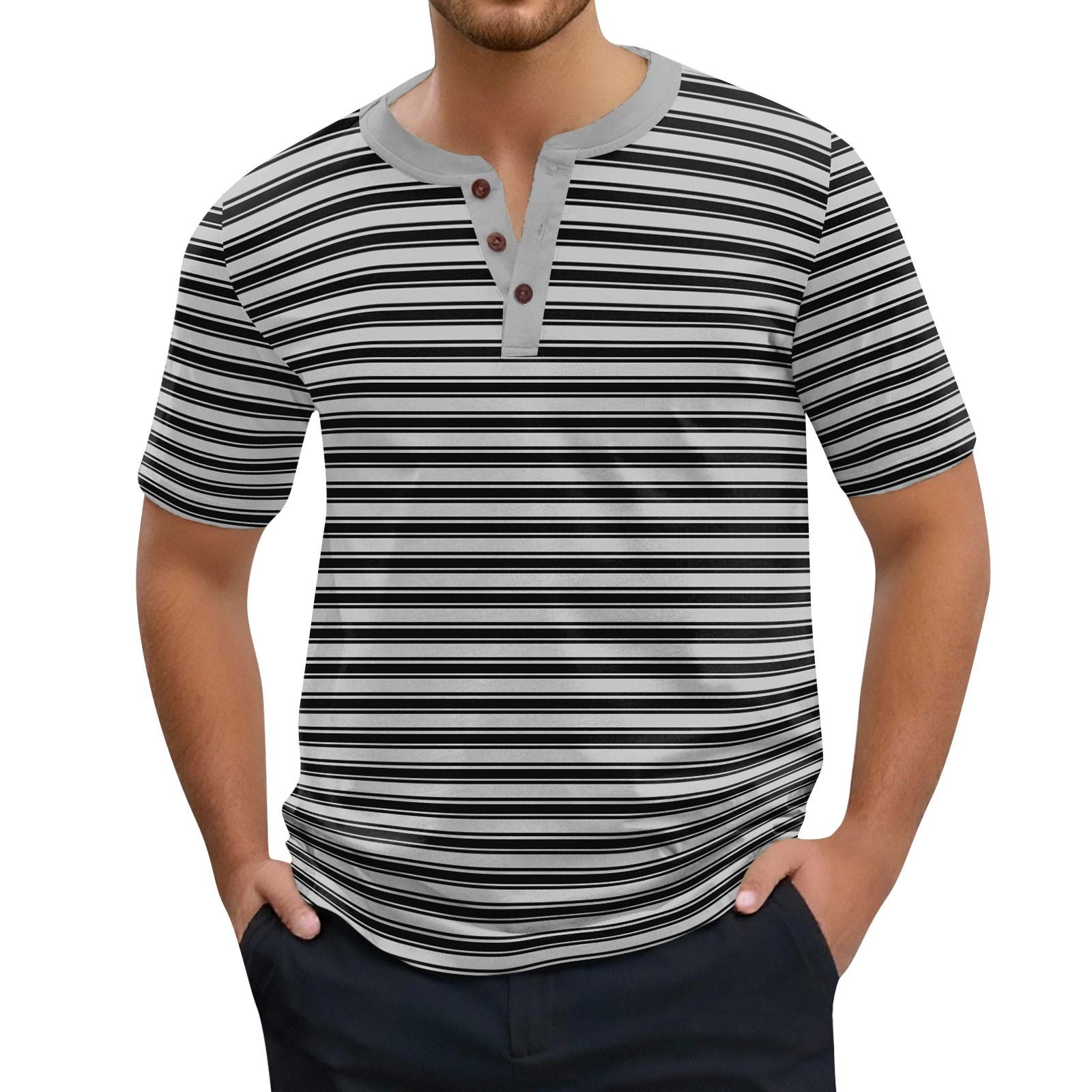 

Мужская мода принтованный короткий рукав топы футболка S