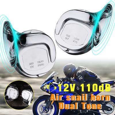 Motorcycle Scooter Electric Horns 12v Super Loud 105dB Air Horn Waterproof Round Loud Horn Speakers 70mm A24 for Moped Dirt Bike ATV Motorcycle 4