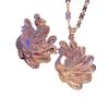 Exquisite Russian Purple Gold Shiny Peacock Pendant Luxury High-End Classic Wind Plated Rose Gold Collarbone Chain