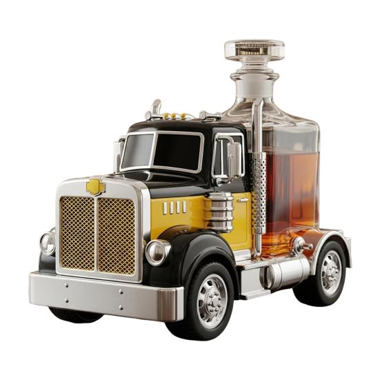 Truck Whiskey Decanter Unique Glass Decanter for Whiskey Bourbon Tequila Liquor Decanter Gift for Truckers Bourbon Lovers