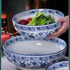 Nordic Blue and White Porcelain Large Multipurpose Bowl