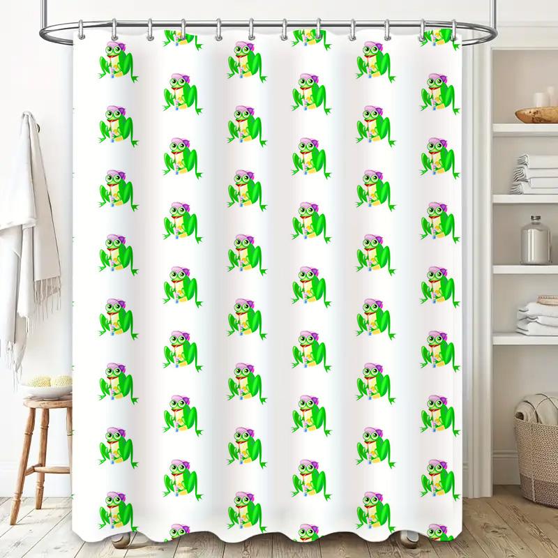 Outdoor Shower Curtain Beach Life Waterfall Print Polyester Bathroom Decor Shower Panel