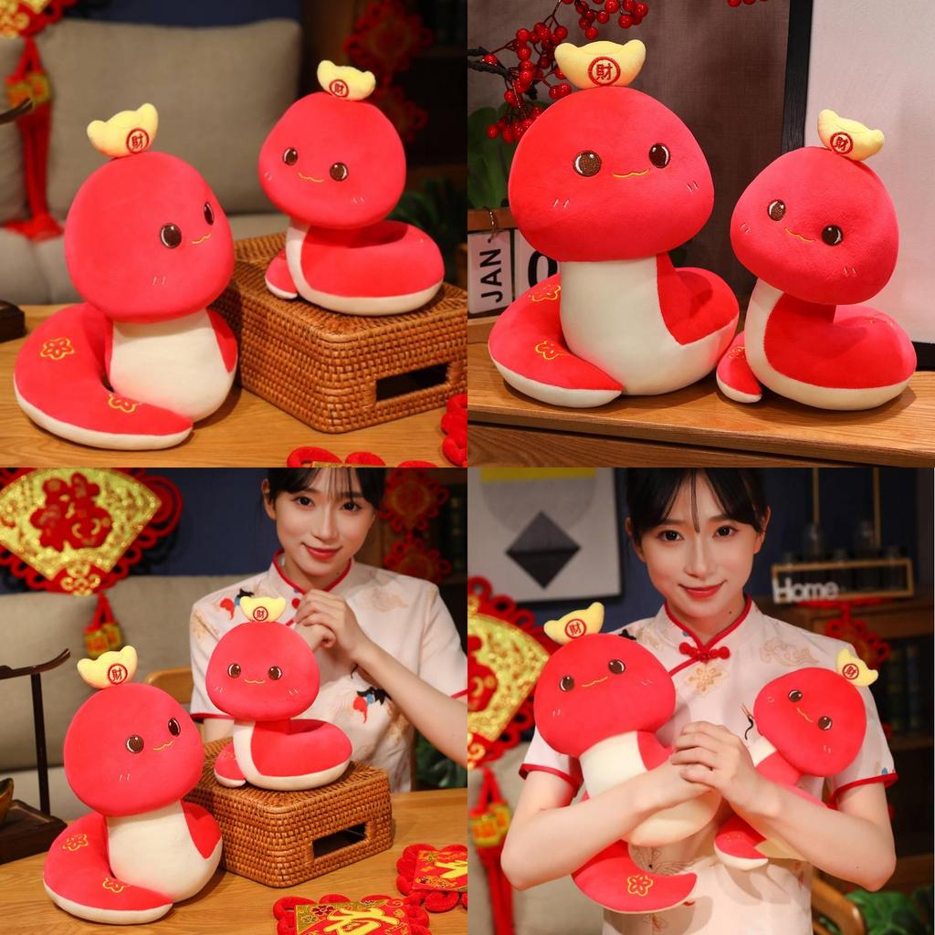 Creative 2025 Year Of The Snake Plush Toy With Ultra Soft Short Fur And Unique Design