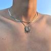 Titanium Steel Necklace Daily Wear Sun Layered Choker for Women Girl Party