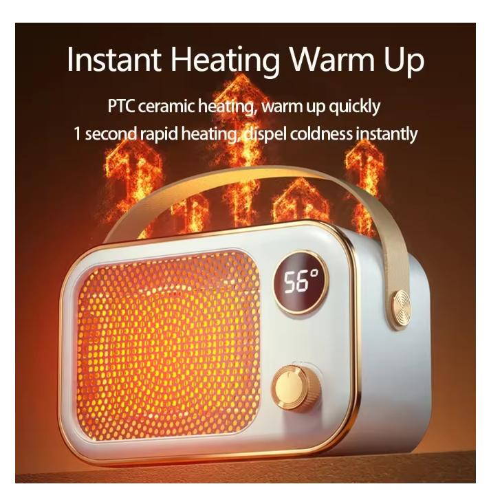 1200W Electric Space Heater Portable Home Heater Electric Heater Portable Heater with LED Screen PTC Ceramic Fast Heating