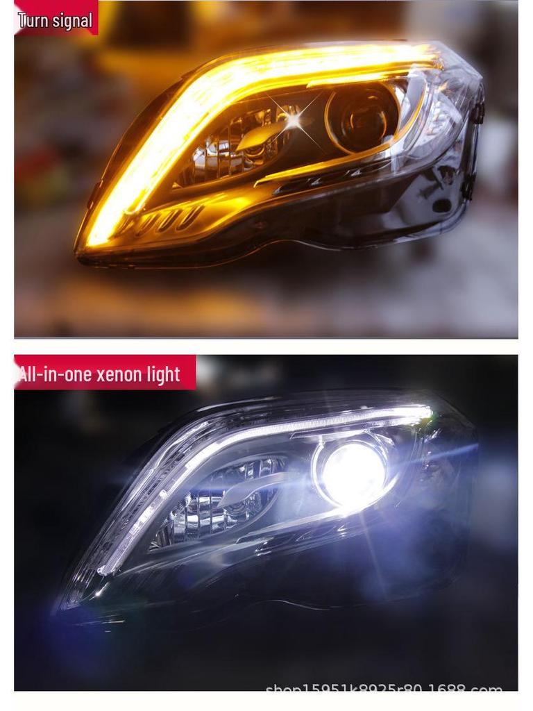 Mercedes-Benz GLK Headlight Assembly: GLK200/260 LED Daytime Running Lights and Xenon Lenses