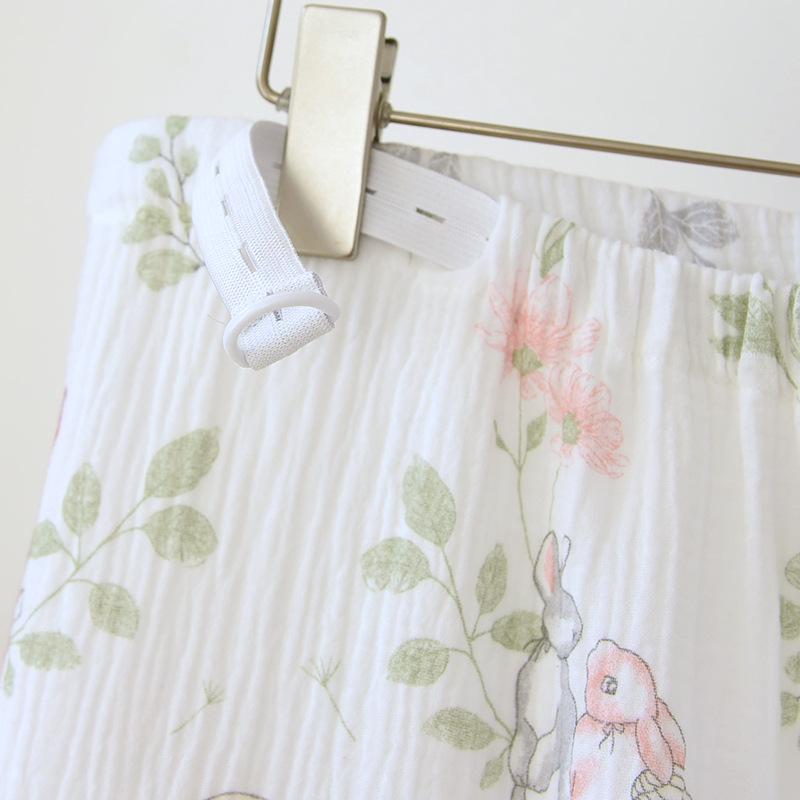 Pure Cotton Maternity Two-Piece Set: Bra-Free Crepe Skirt and Pants for Spring & Autumn - Perfect for Nursing and Delivery Room Wear