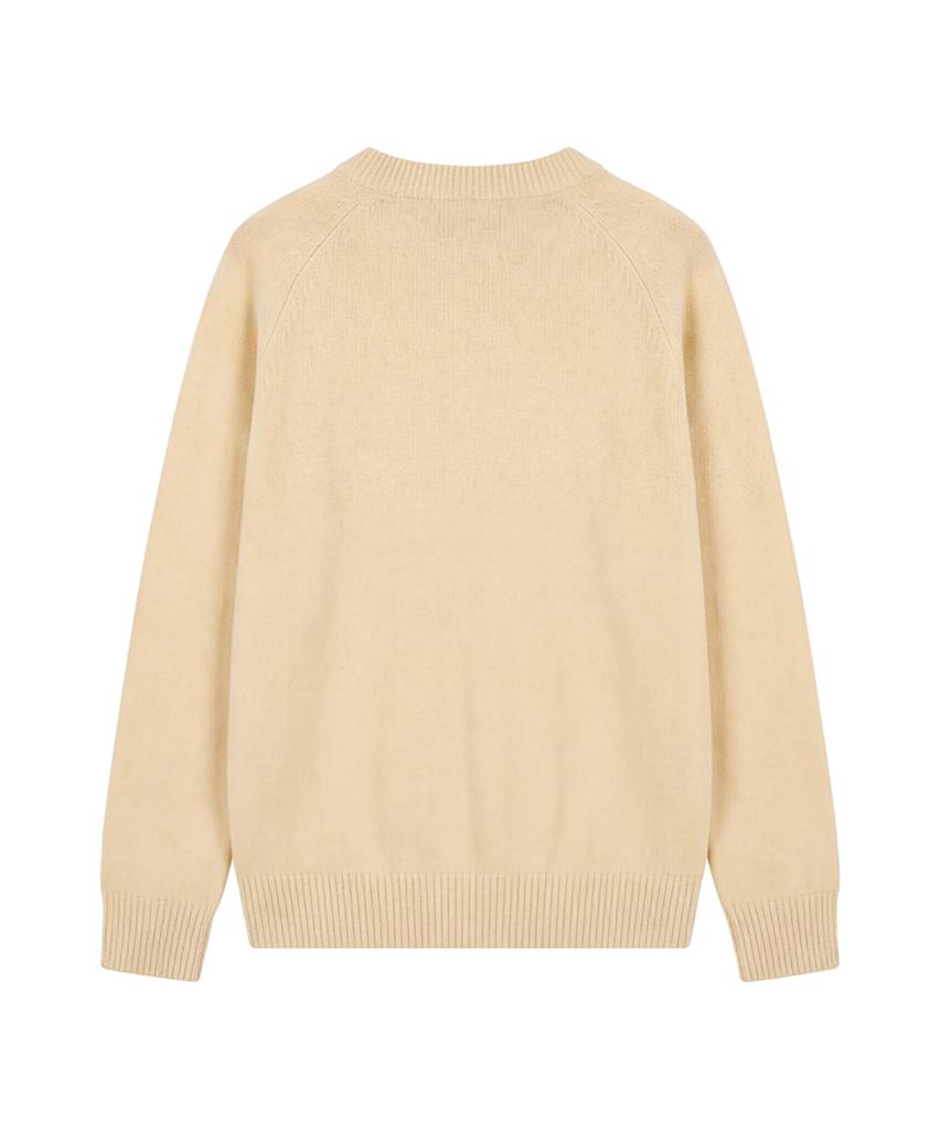 DANGLEDROP Dgdp Square Embroidered Round Knit_Cream