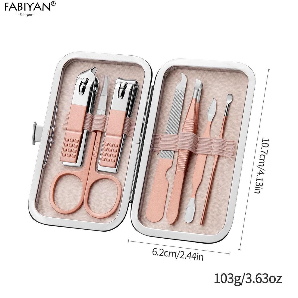 18-Piece Stainless Steel Manicure Tool Set - Nail Clippers & Grooming Tools