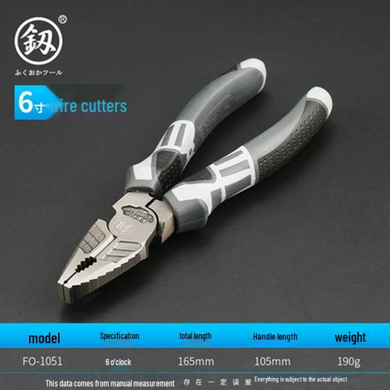 8  Industrial Grade Steel Wire Pliers - Labor-Saving Diagonal Cutting Multi-Tool from Fukuoka, Japan