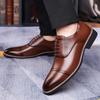 Men Leather Shoes Lace Up Business Dress All-Match Casual Shoes Outdoor Shock-Absorbing Footwear Wear-Resistant Big Size 48