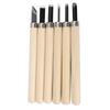 6pcs Storage Case Wood Carving Tool Wooden Handle Woodworking Tool Chisel Kit  Basic Woodworking