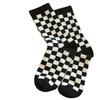 Clearance Trendy Checkered Streetwear Unisex Cotton Socks, One Size 36-43