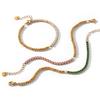 Euro-American style stainless steel zircon bracelet, light luxury high-end hand jewelry, 18k gold non-fading accessories