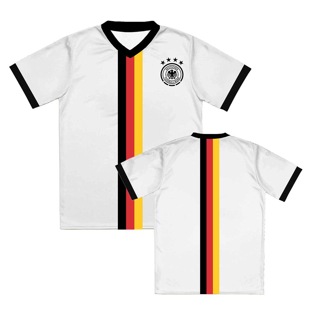 Men Clothing Deutschland 26 Football Tee Soccer World Game Germany Jersey V-neck Loose Summer Unisex T-shirt Graphic Print Merch