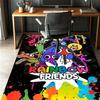 Spiel Regenbogen Freunde Muster Teppich, Innen-/Außenmatte, für Picknick, Spielzimmer, Schlafzimmer, Büro, Wohnzimmer, Heimdeko Teppich, Geburtstagsgeschenk