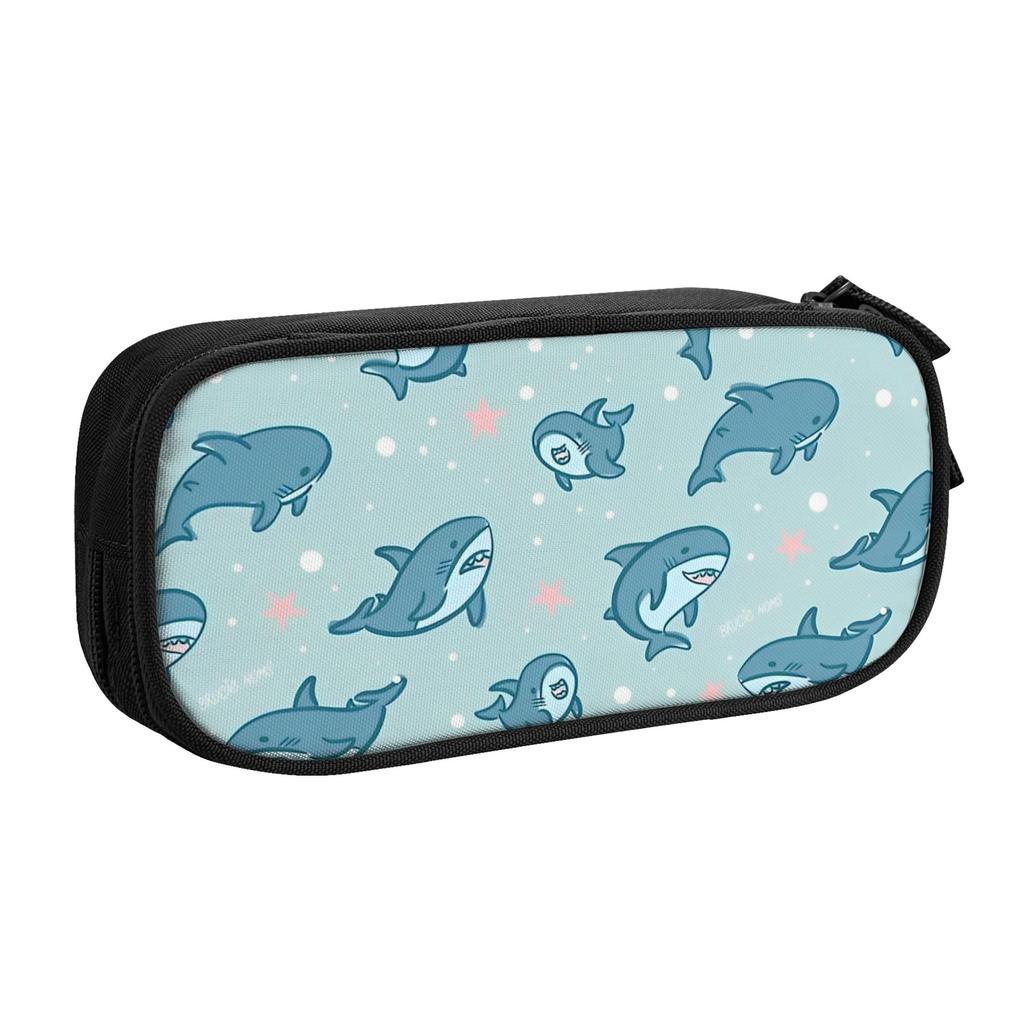 Brucie Blahaj Shark under the Sea Pencil Case Starry Whale Sharks Pencil Pouch for Girls Boys Bags School Supplies Stationery