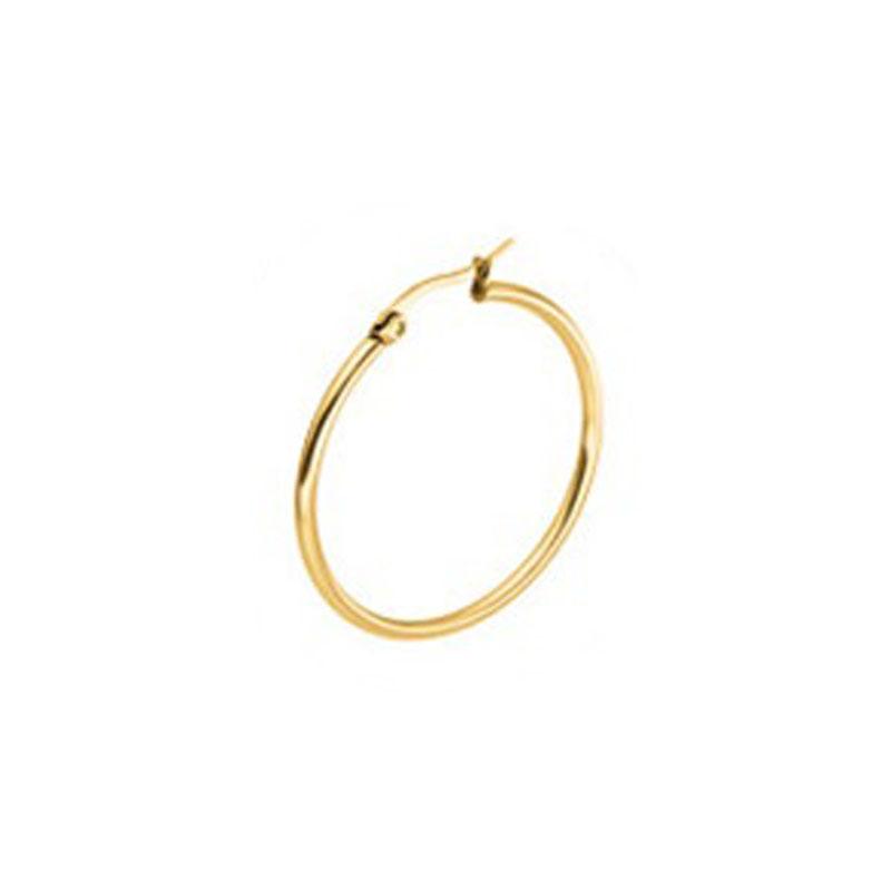 Fashion Big Smooth Circle Hoop Earrings for Women 10-75mm Stainless Steel Round Statement Earrings Party Girl Gift Jewelry